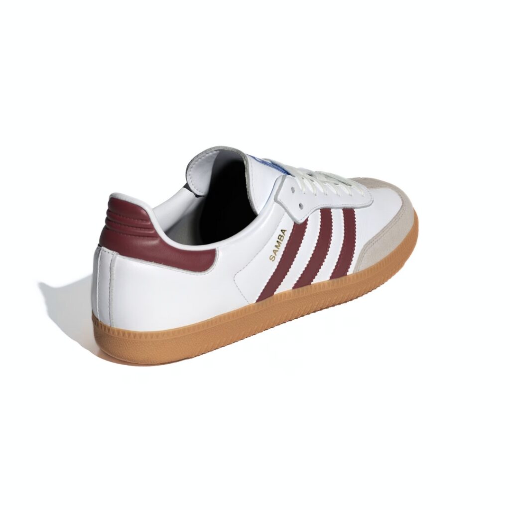 Adidas Samba OG - Cloud White/Collegiate Burgundy/Gum - immagine 3