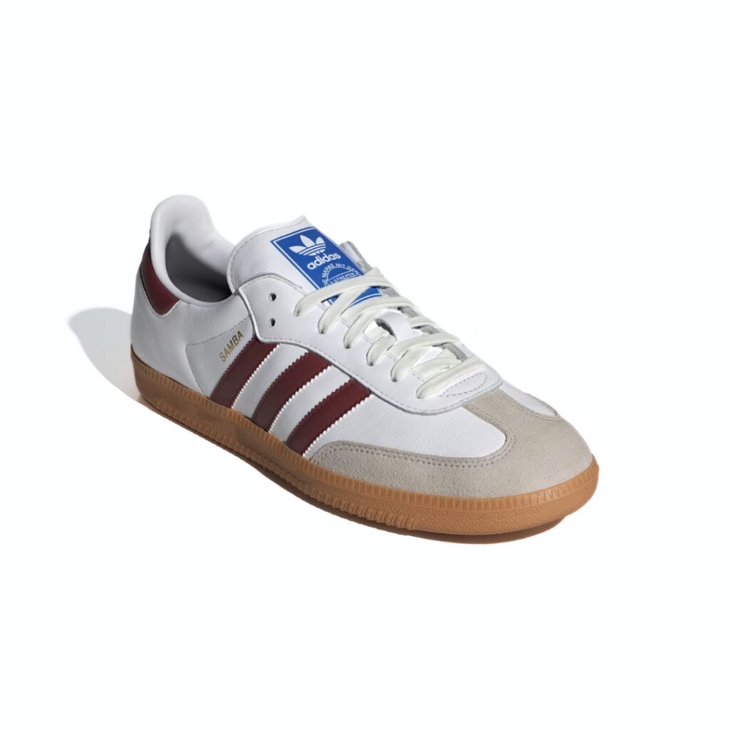 Adidas Samba OG - Cloud White/Collegiate Burgundy/Gum - immagine 2