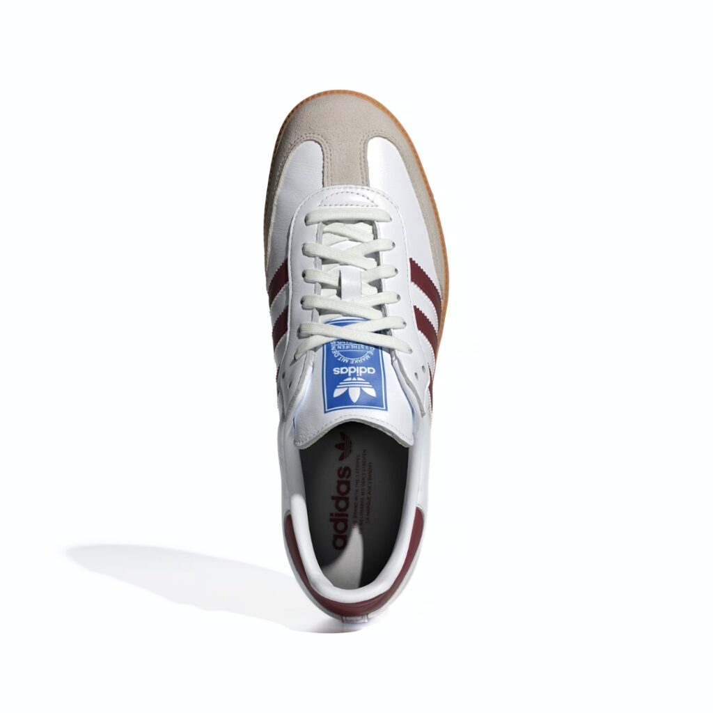 Adidas Samba OG - Cloud White/Collegiate Burgundy/Gum - immagine 4