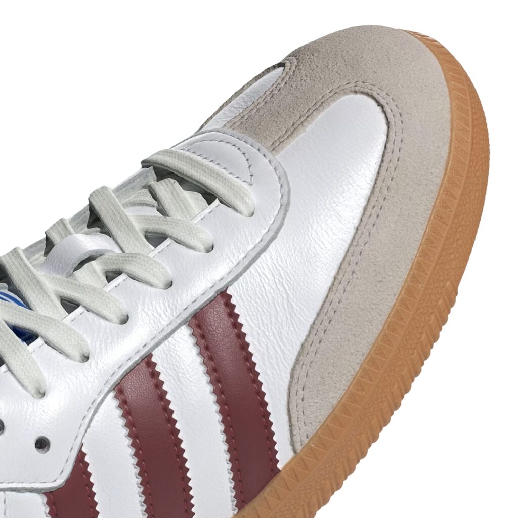 Adidas Samba OG - Cloud White/Collegiate Burgundy/Gum - immagine 5