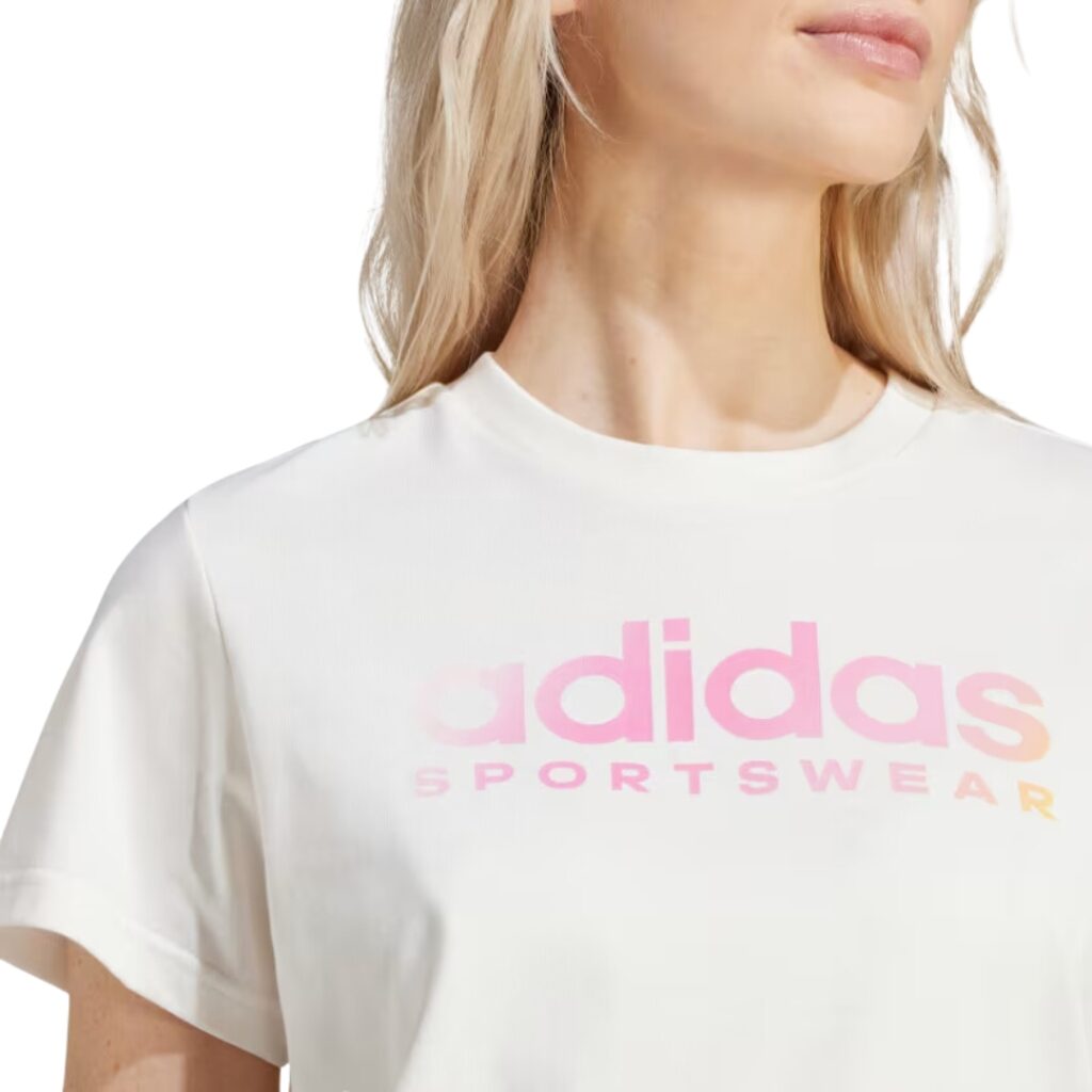 Adidas Sportswear T-Shirt - White/Pink/Orange - immagine 4