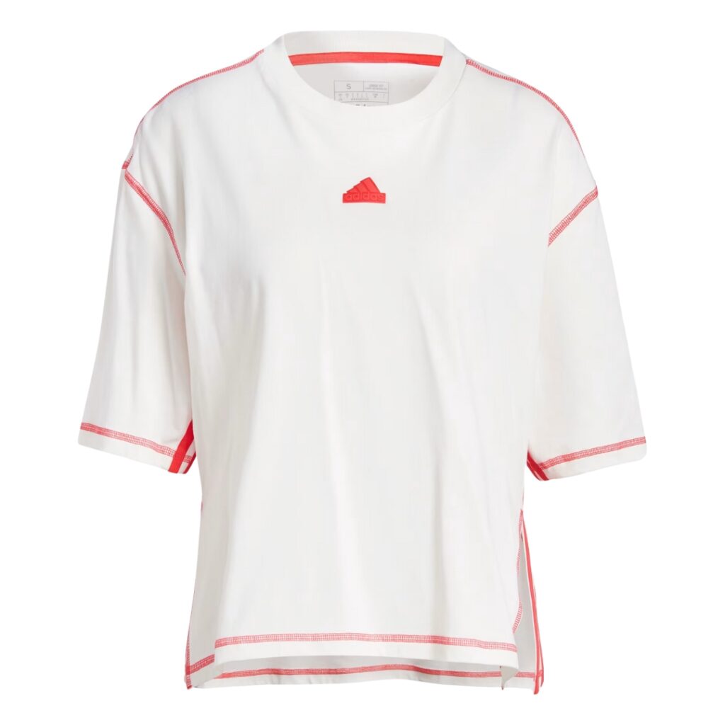 Adidas T-Shirt Da Ballo - Off White/Red - immagine 5