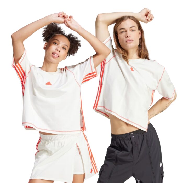 Adidas T-Shirt Da Ballo - Off White/Red