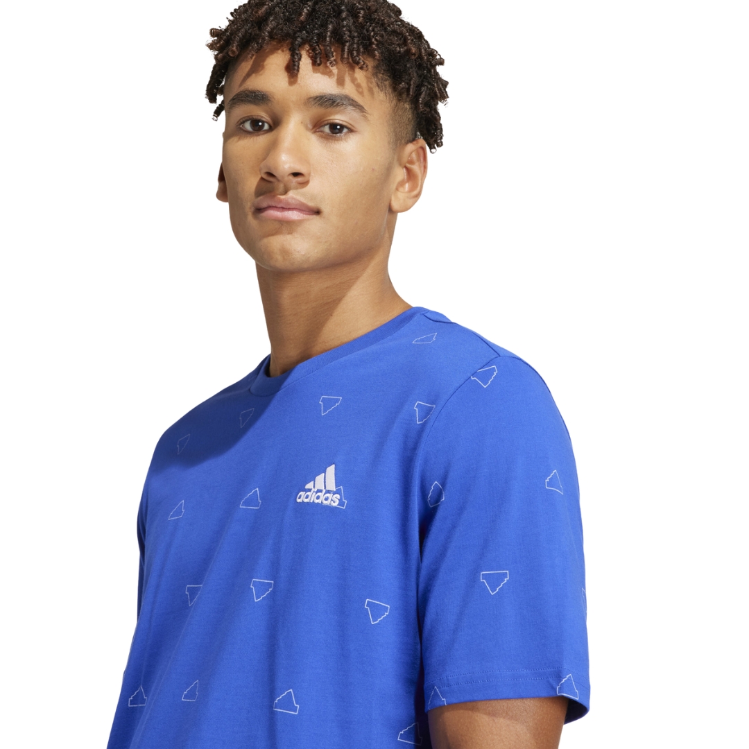 Adidas T Shirt Monogram Blue