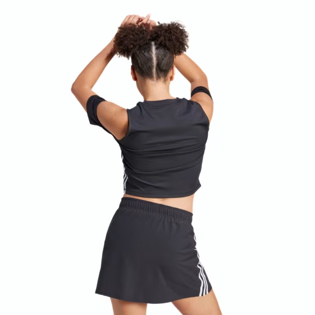 Adidas Top Crop Da Ballo - Black/White - immagine 2