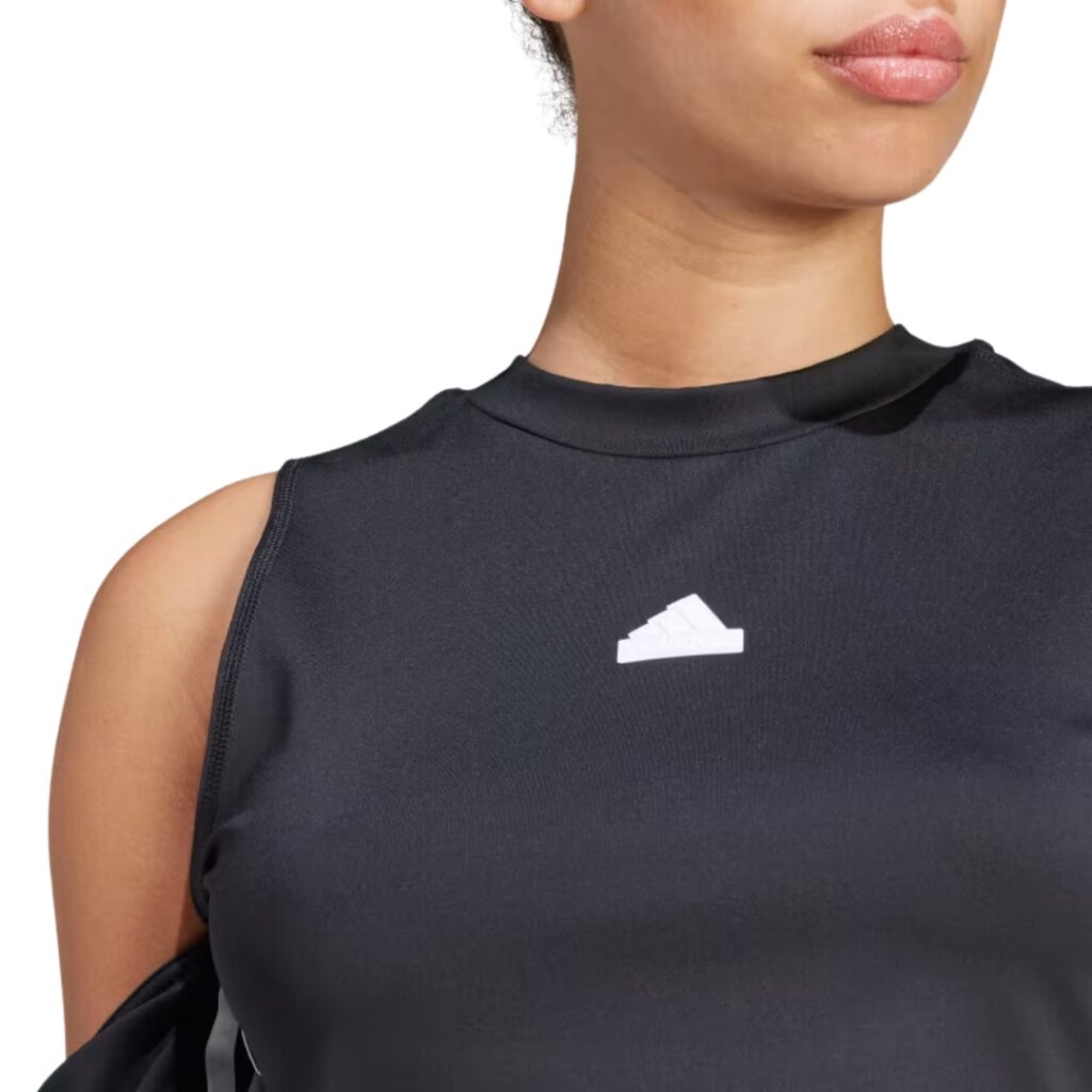 Adidas Top Crop Da Ballo - Black/White - immagine 3
