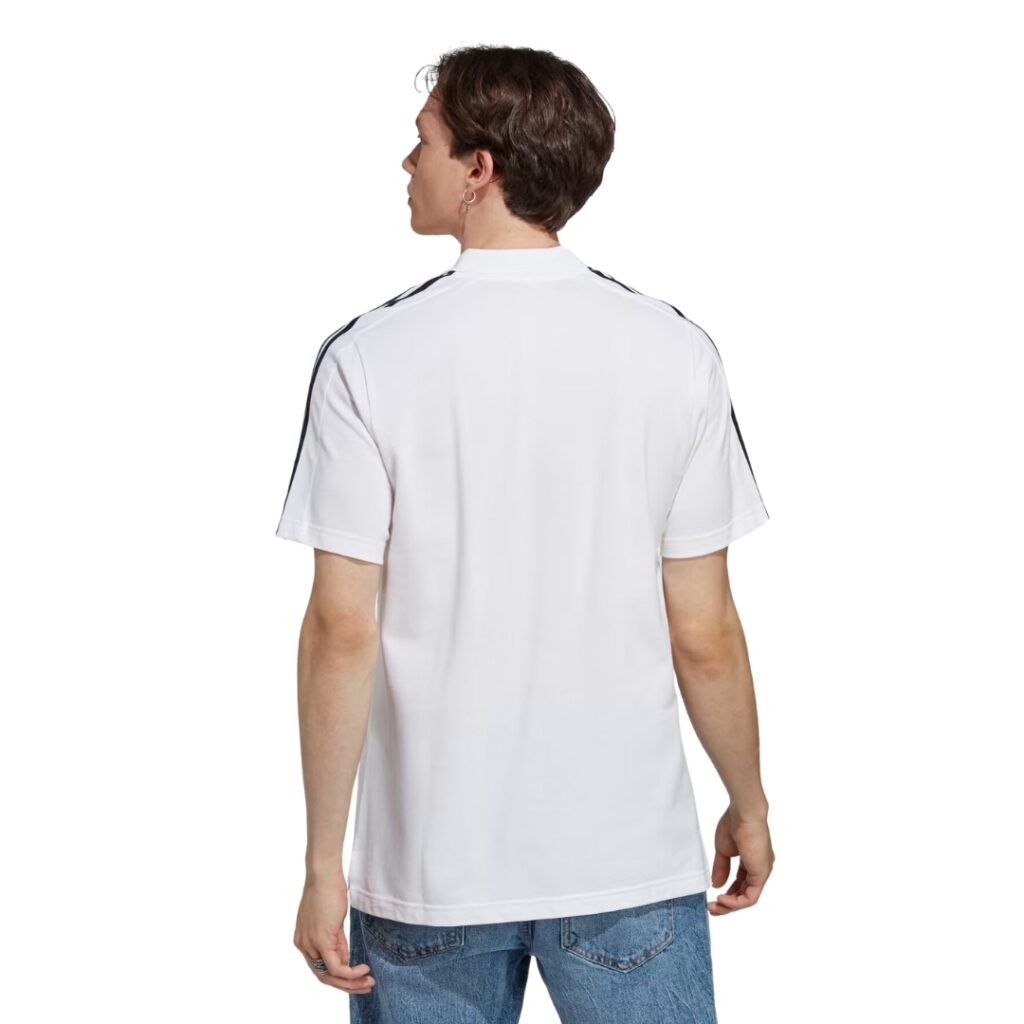 Adidas Polo 3-Stripes In Picqué - White/Black - immagine 2