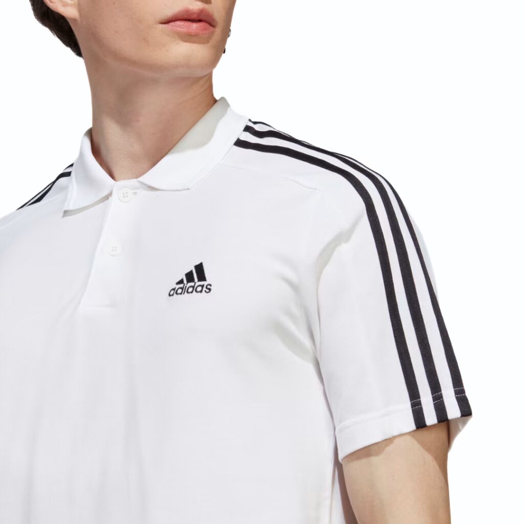 Adidas Polo 3-Stripes In Picqué - White/Black - immagine 3