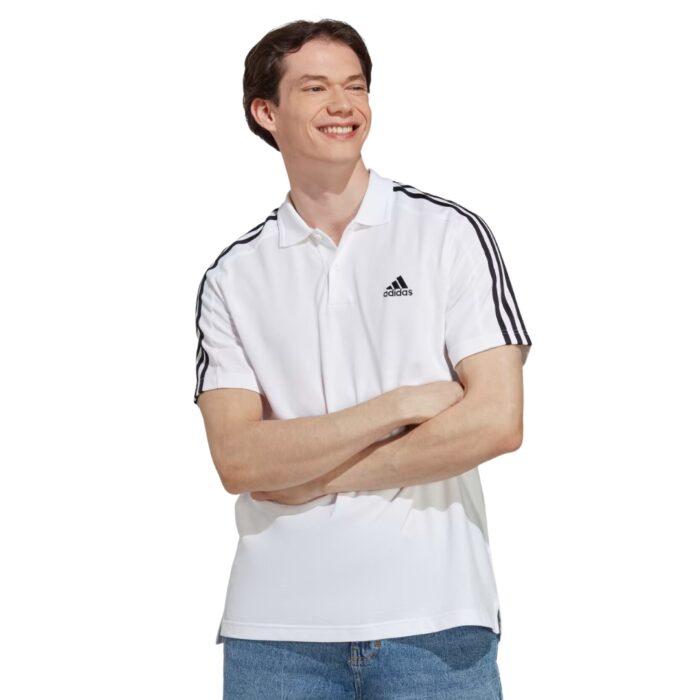 Adidas Polo 3-Stripes In Picqué - White/Black
