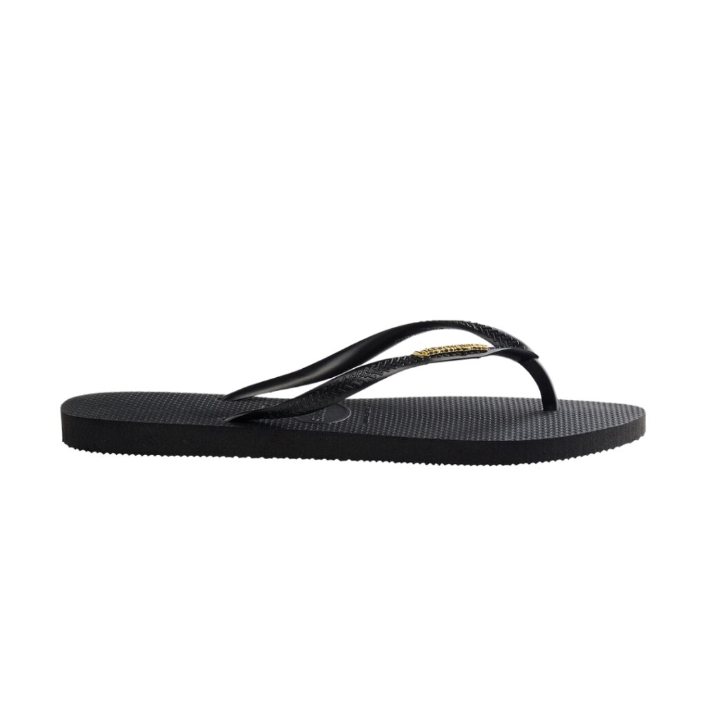 Havaianas SLIM LOGO METALLIC - Black/Gold - immagine 3