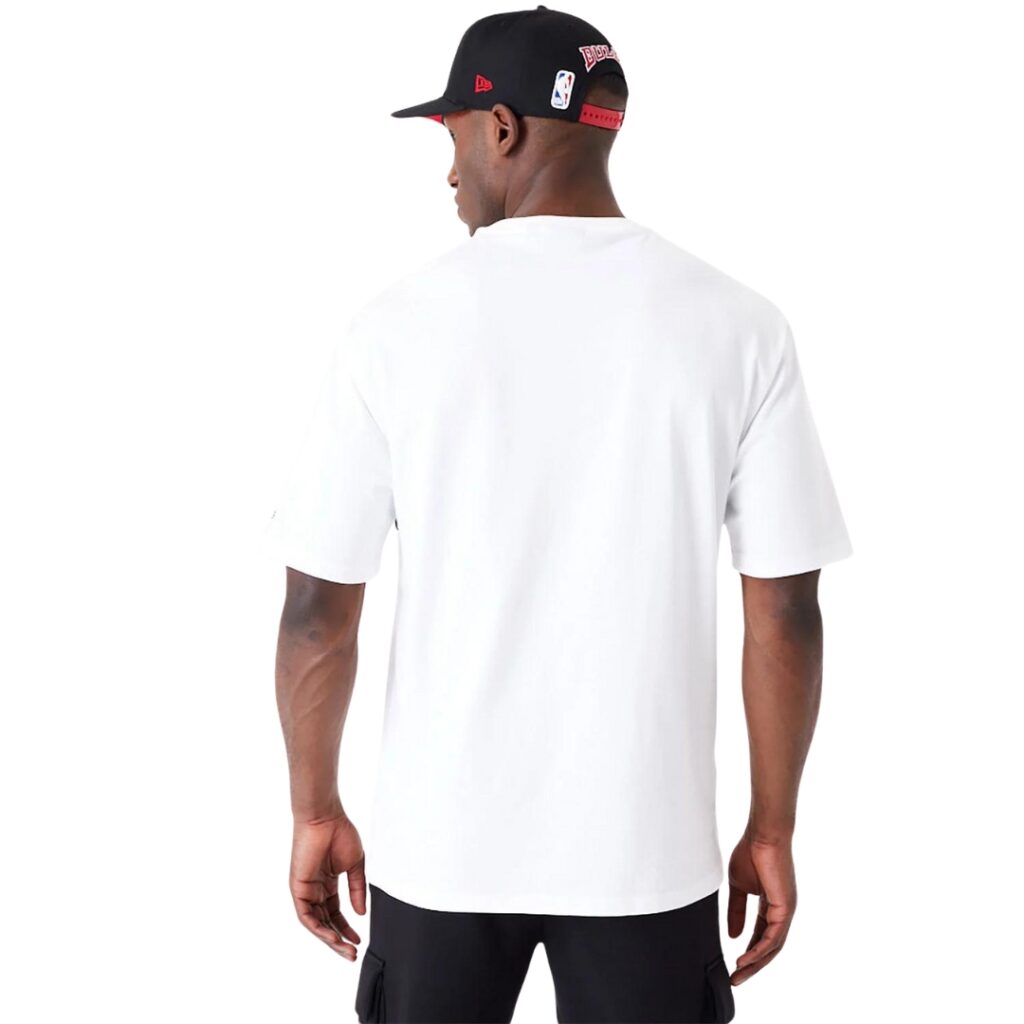 New Era T-Shirt Oversize Chicago Bulls Large Wordmark - White - immagine 3