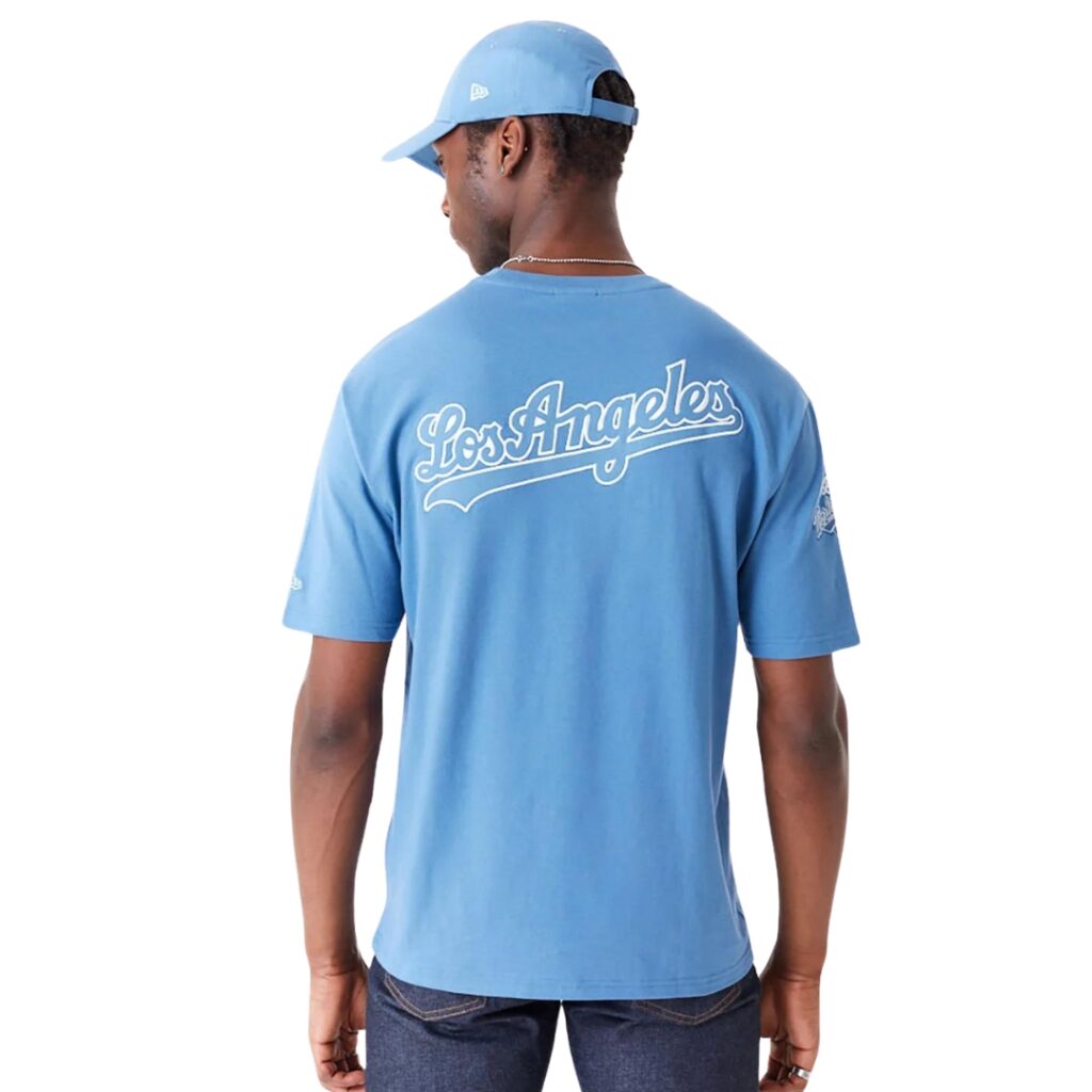 New Era T-Shirt Oversize LA Dodgers World Series - Light Blue - immagine 5