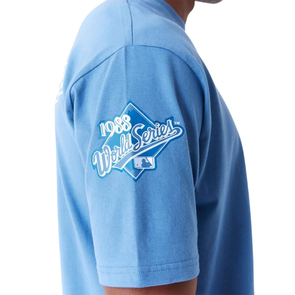New Era T-Shirt Oversize LA Dodgers World Series - Light Blue - immagine 4