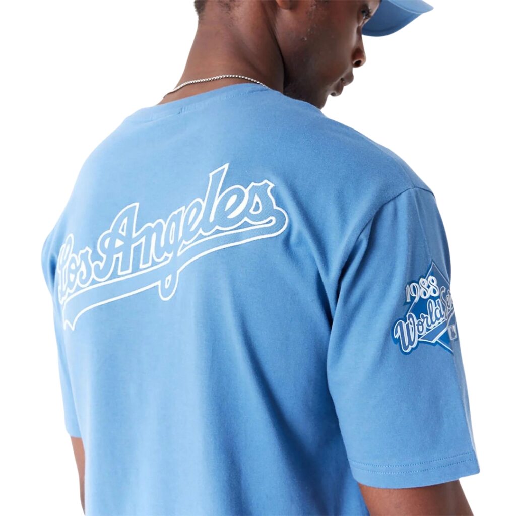 New Era T-Shirt Oversize LA Dodgers World Series - Light Blue - immagine 2