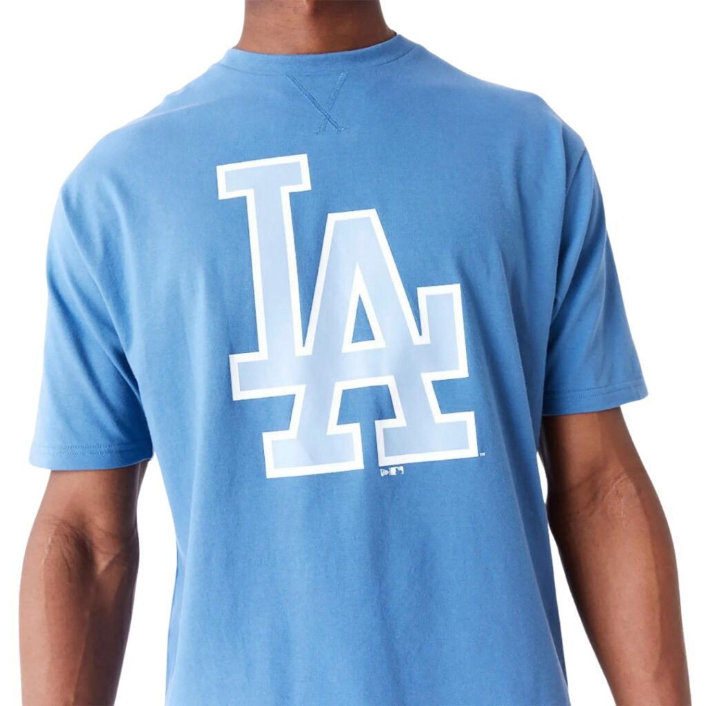 New Era T-Shirt Oversize LA Dodgers World Series - Light Blue - immagine 3