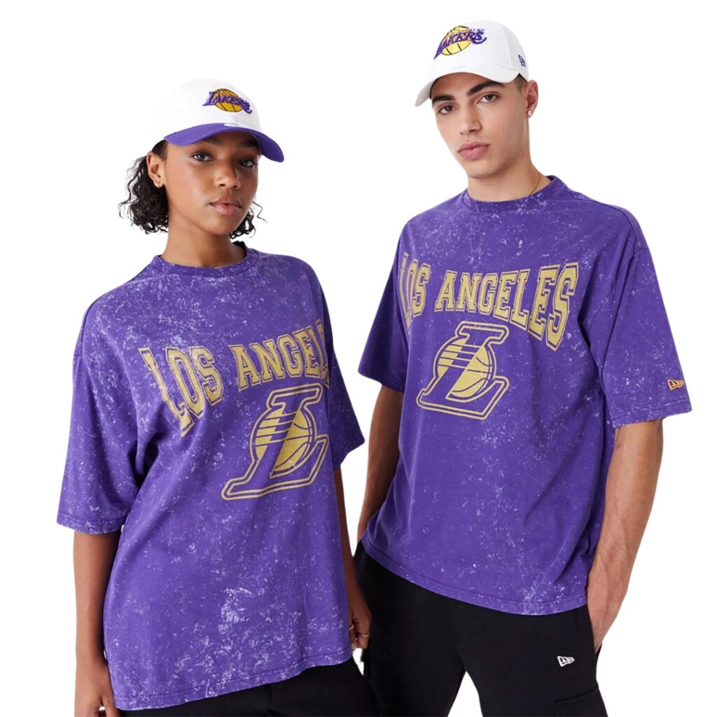 New Era T-Shirt Oversize LA Lakers Washed - Purple