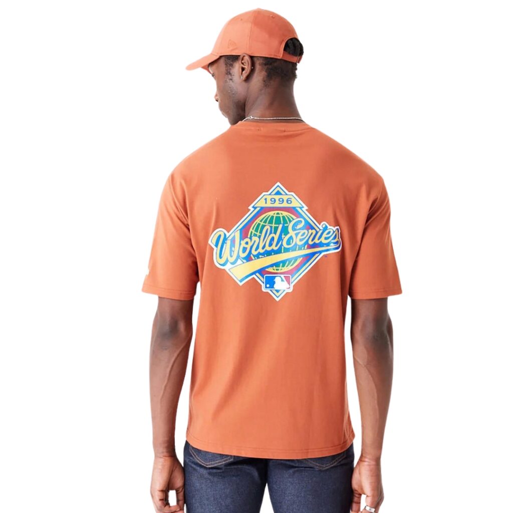New Era T-Shirt Oversize New York Yankees World Series - Brown - immagine 2