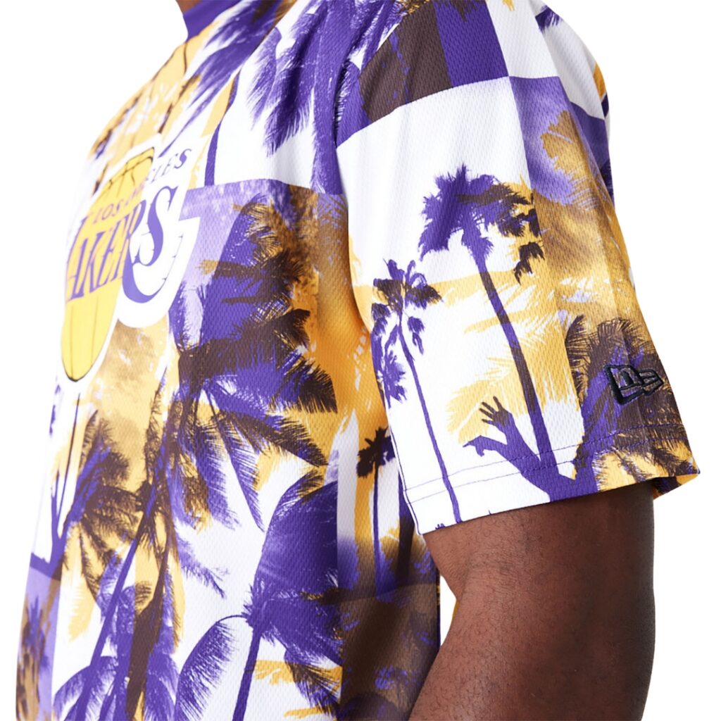 New Era T-shirt Lakers Palm Tree - Yellow - immagine 3