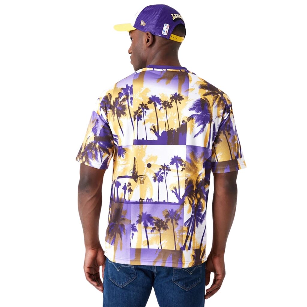 New Era T-shirt Lakers Palm Tree - Yellow - immagine 4