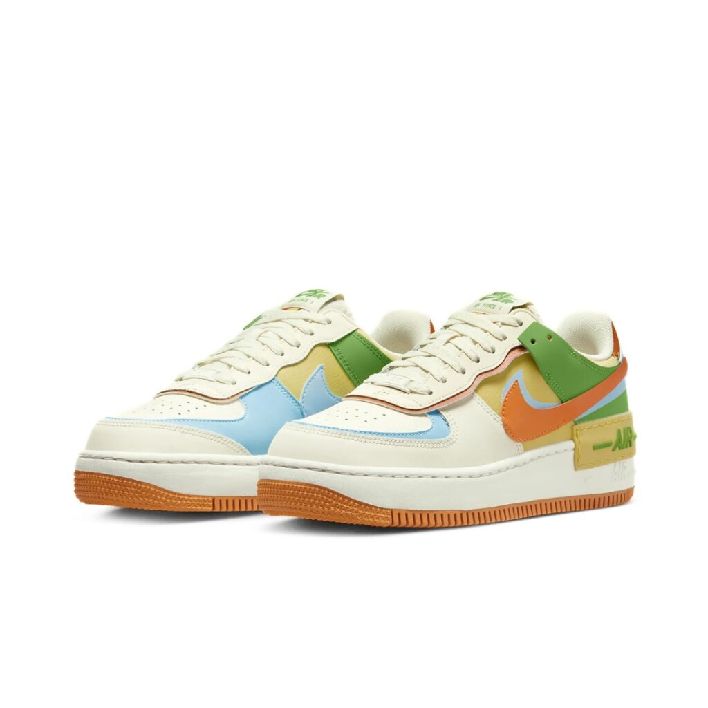 Nike Air Force 1 Shadow - Coconut Milk/Aquarius Blue/Saturn Gold/Monarch - immagine 2