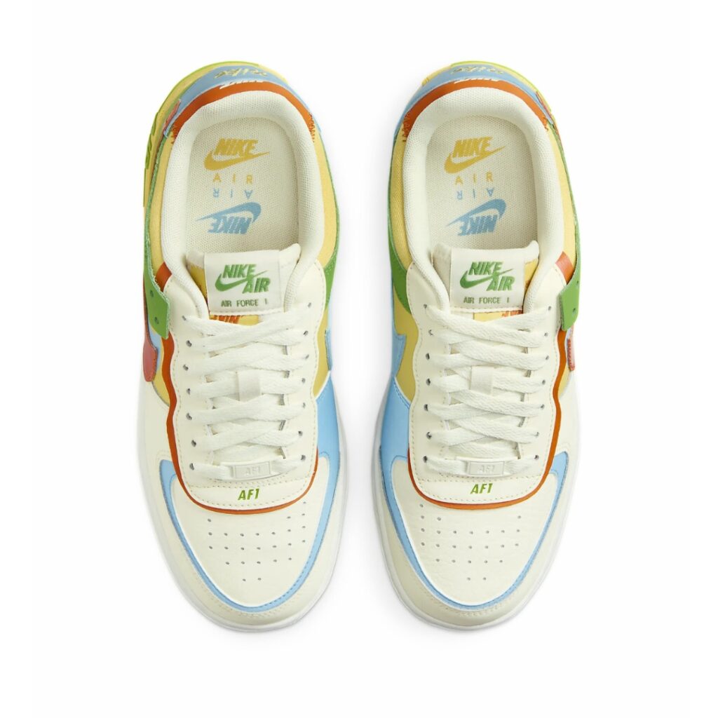 Nike Air Force 1 Shadow - Coconut Milk/Aquarius Blue/Saturn Gold/Monarch - immagine 3