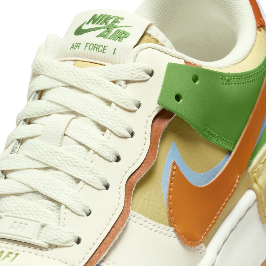 Nike Air Force 1 Shadow - Coconut Milk/Aquarius Blue/Saturn Gold/Monarch - immagine 5