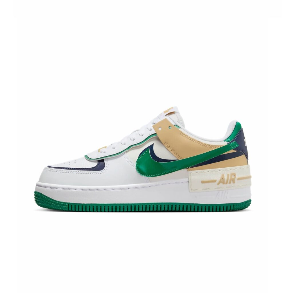 Nike Air Force 1 Shadow - White/Malachite/Sesame/MidNight Navy