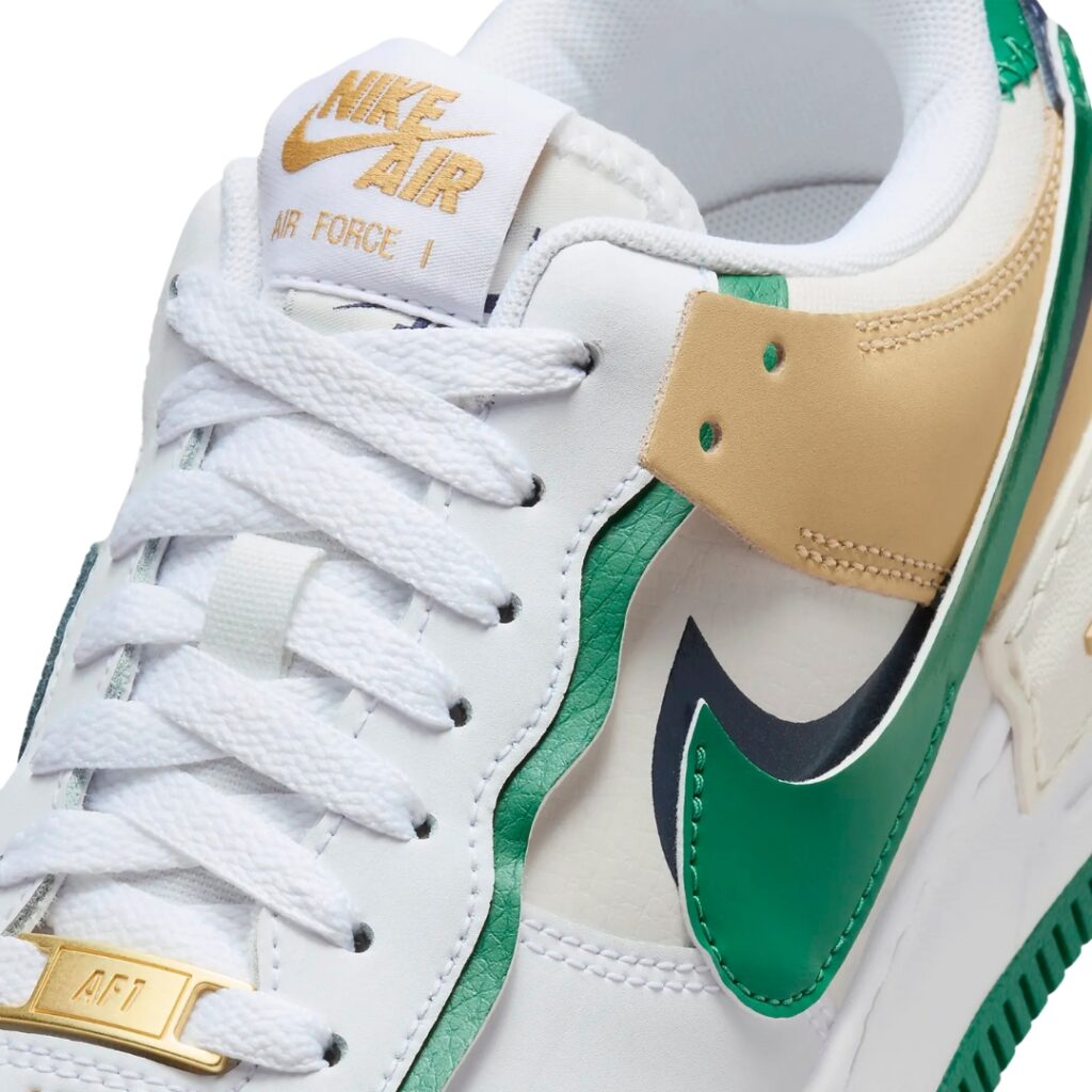 Nike Air Force 1 Shadow - White/Malachite/Sesame/MidNight Navy - immagine 6