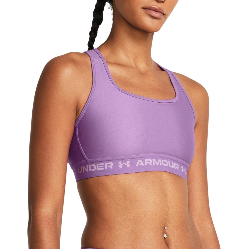 Under Armour Reggiseno sportivo Crossback - Black/Astro Pink