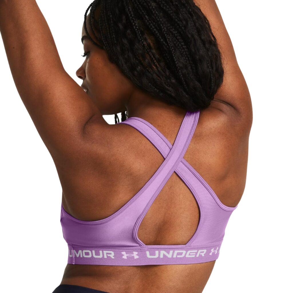 Under Armour Reggiseno sportivo Crossback - Black/Astro Pink - immagine 2