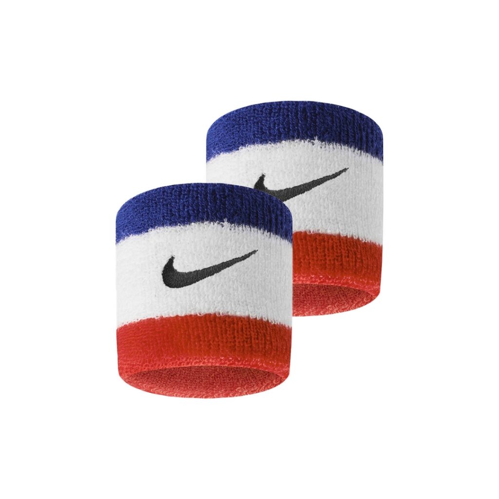 Nike Swoosh Wristbands – Blue/White/Red