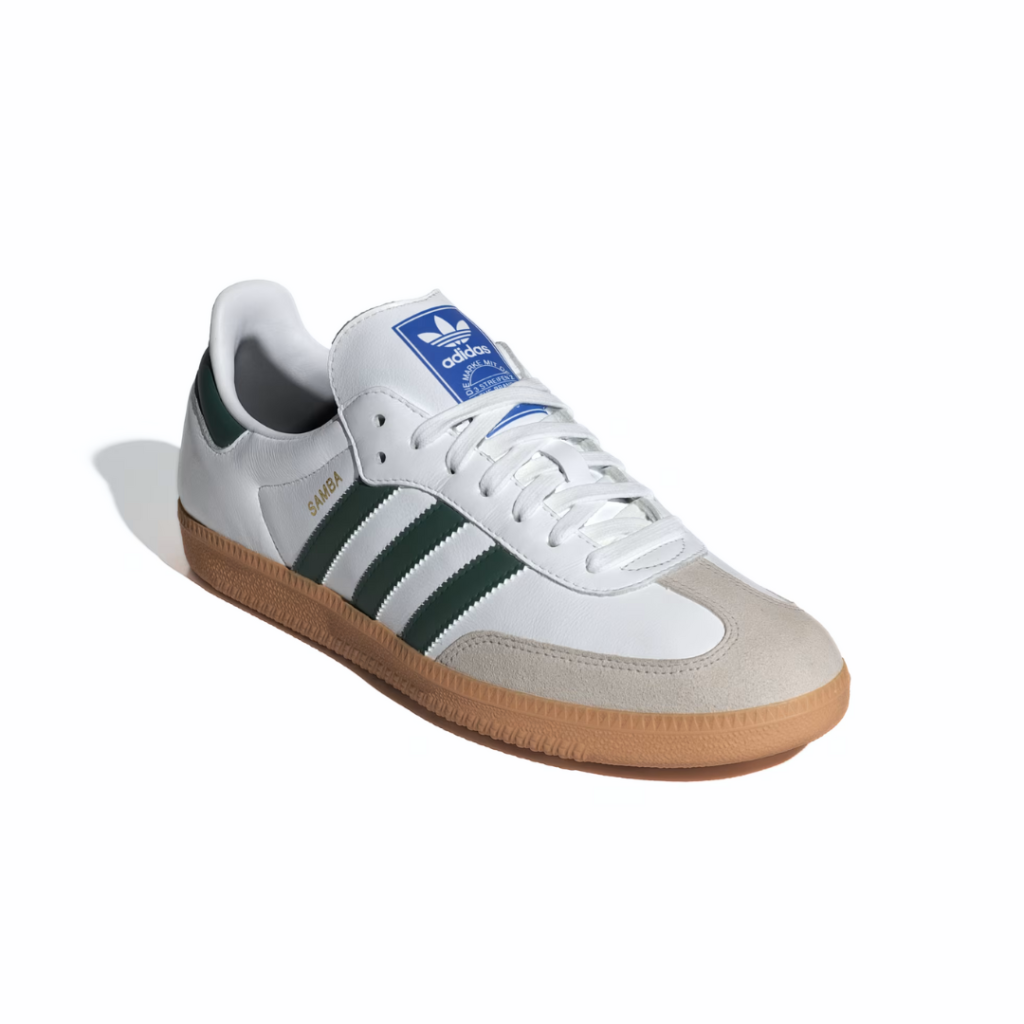 Adidas Samba OG - White/Collegiate Green/Gum - immagine 2