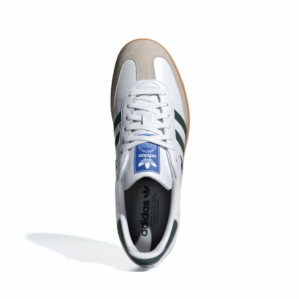 Adidas Samba OG - White/Collegiate Green/Gum - immagine 3