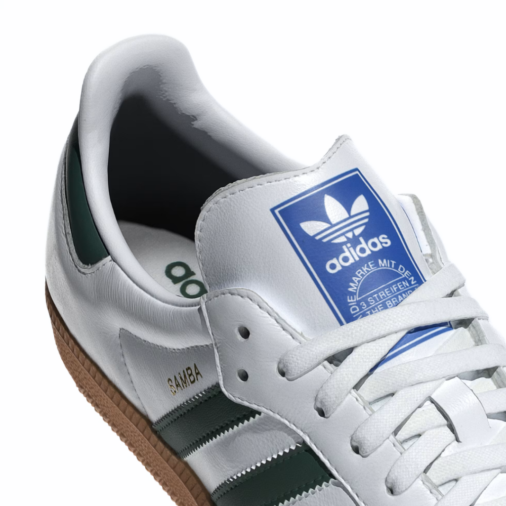 Adidas Samba OG - White/Collegiate Green/Gum - immagine 4
