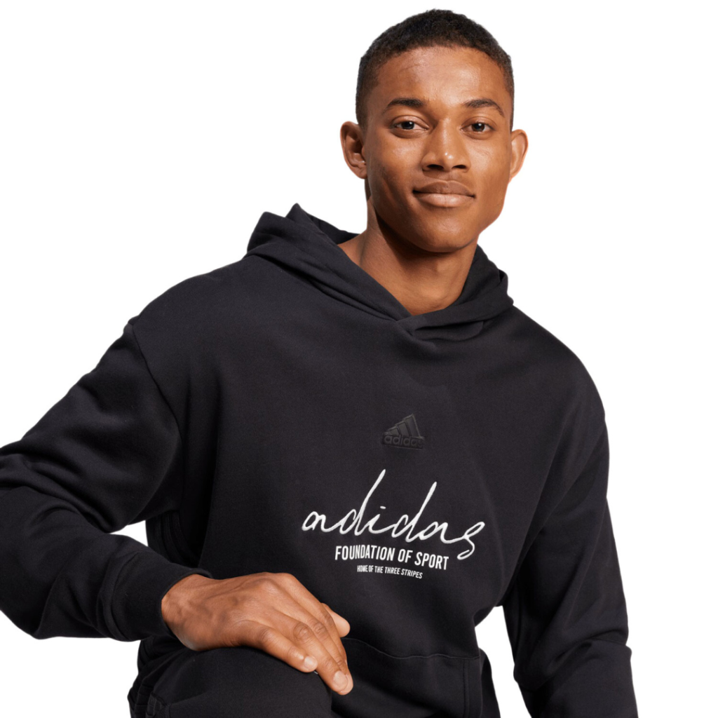 Adidas Brand Love Felpa Con Cappuccio - Black - immagine 3