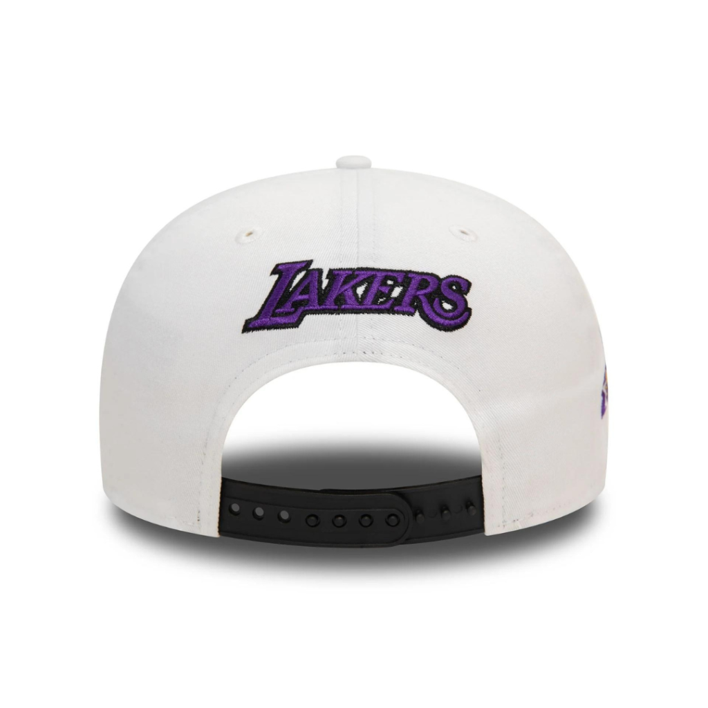 New Era Cappello LA Lakers White Crown Patch - White/Black - immagine 4