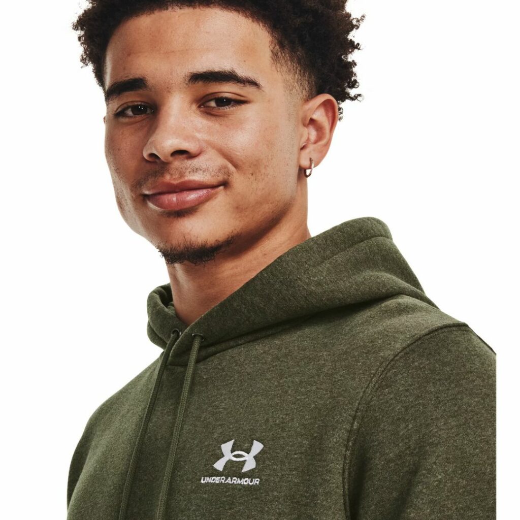 Under Armour Icon Felpa Con Cappuccio - Marine OD Green/White - immagine 3