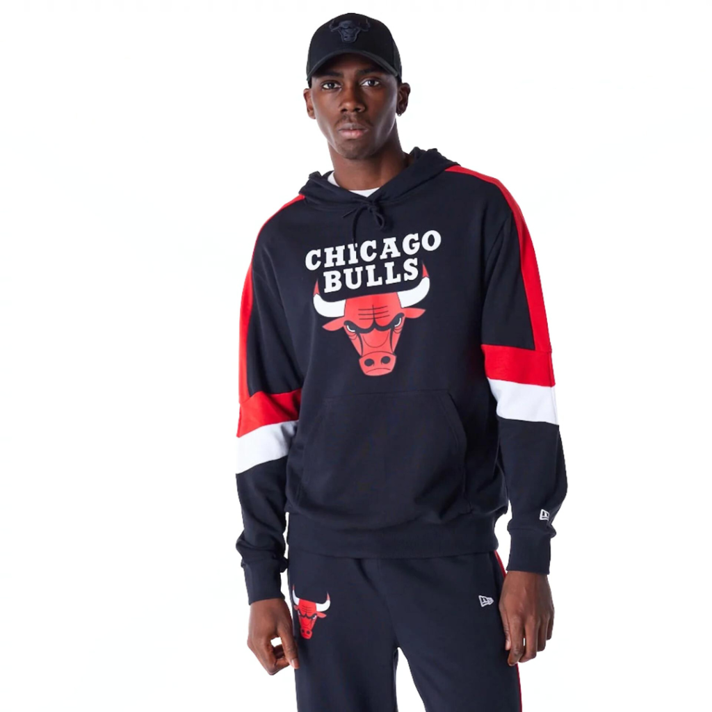 New Era Felpa Chicago Bulls Colour Block - Bleu/Red