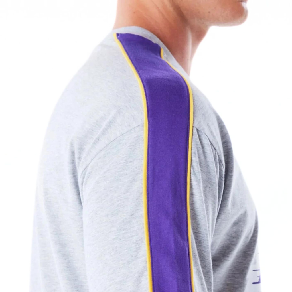 New Era T-Shirt Oversize LA Lakers NBA Panel - Ice/Grey - immagine 4