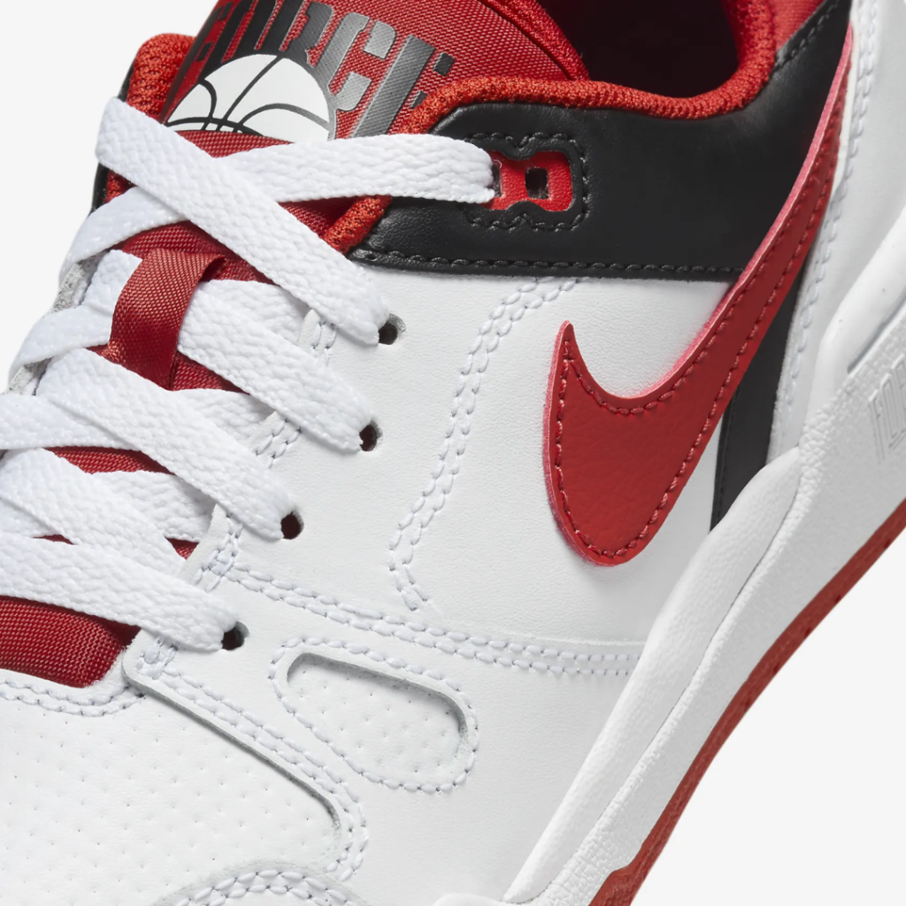Nike Full Force Low White / Red - immagine 3