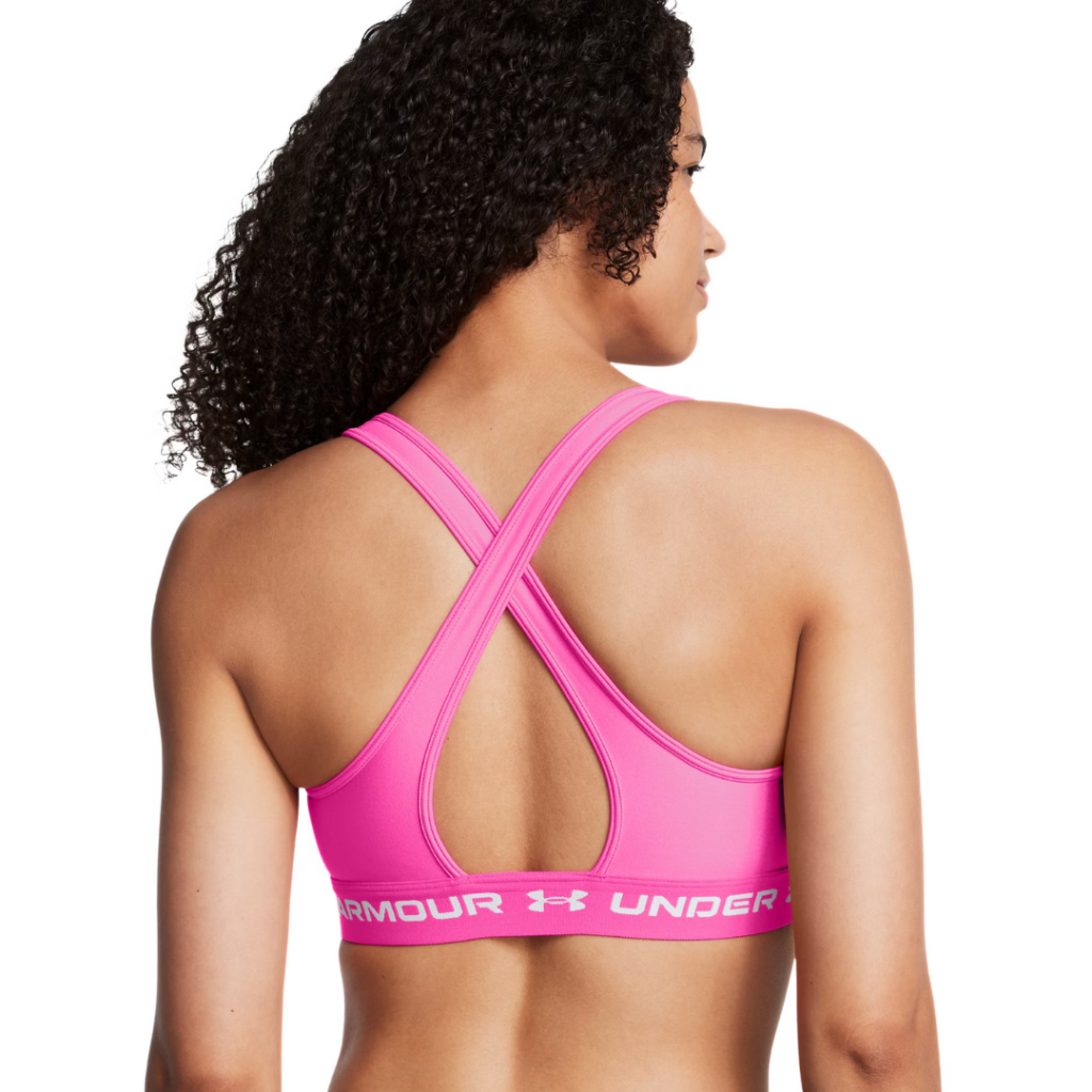 Under Armour Reggiseno Sportivo Mid Crossback - Rebel Pink/White - immagine 3