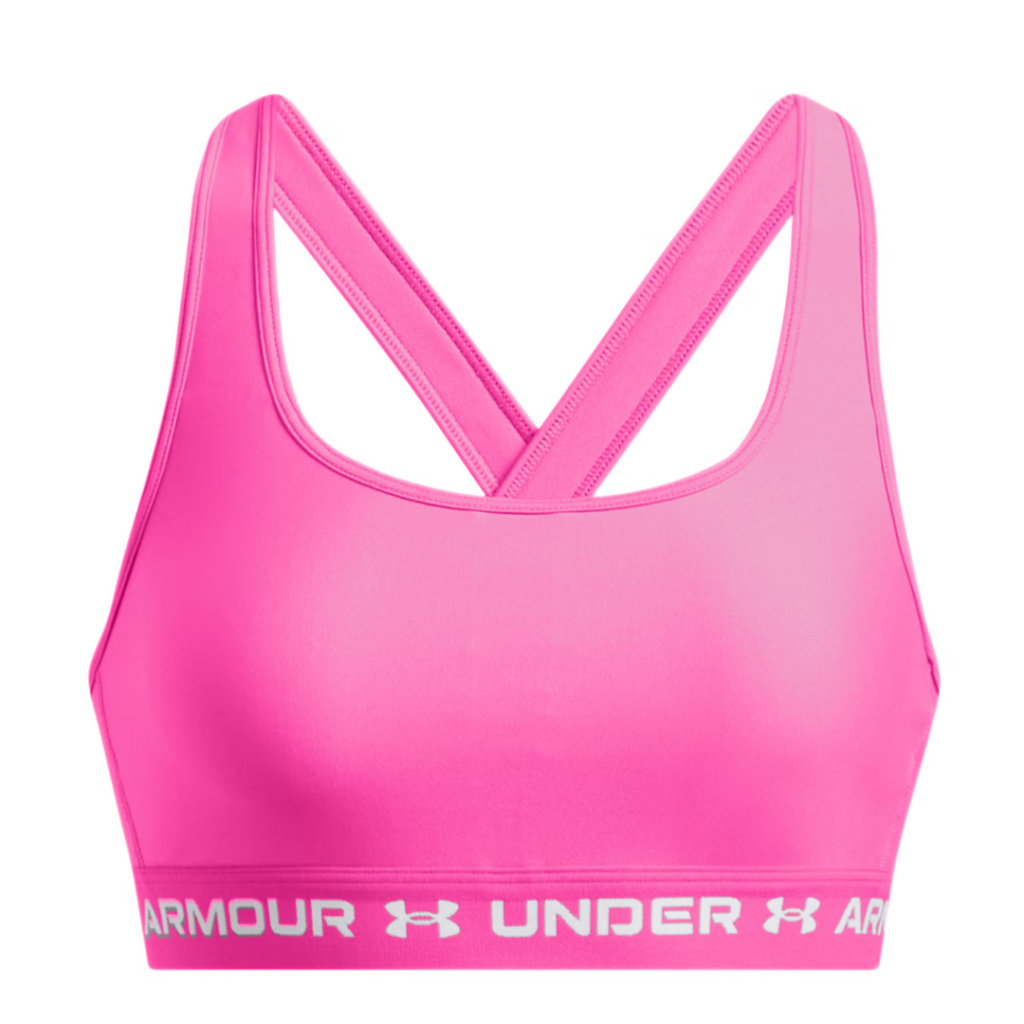 Under Armour Reggiseno Sportivo Mid Crossback - Rebel Pink/White - immagine 4