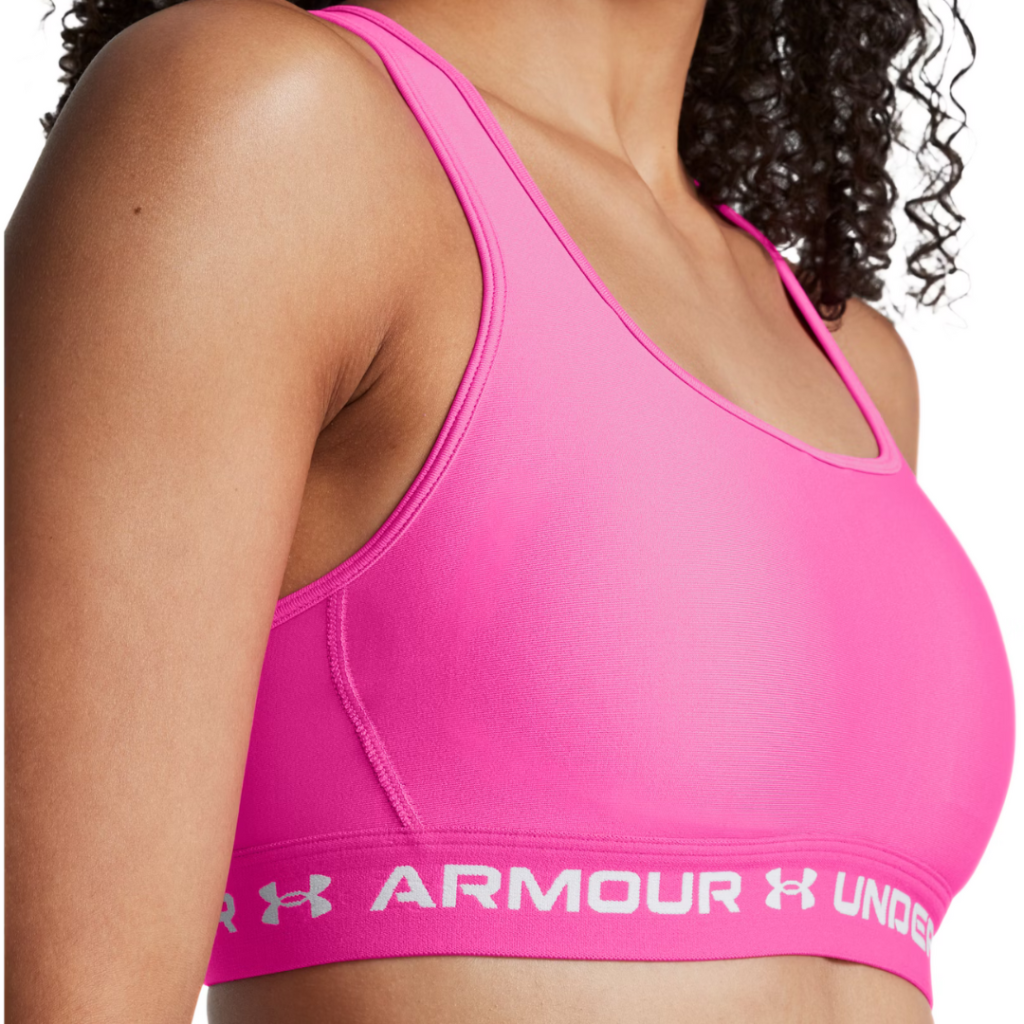 Under Armour Reggiseno Sportivo Mid Crossback - Rebel Pink/White - immagine 2
