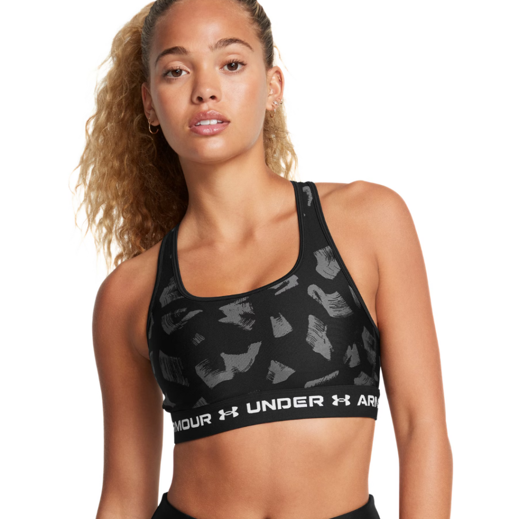 Under Armour Reggiseno sportivo Mid Crossback Printed - Black/Anthracite