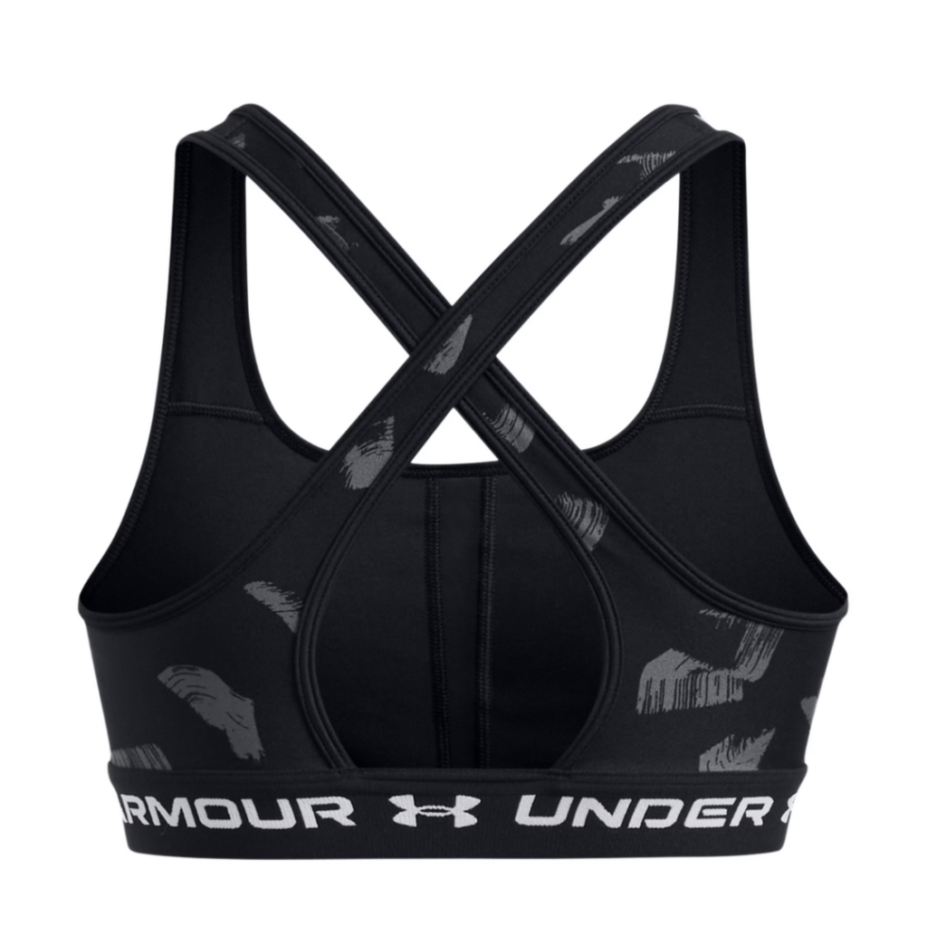 Under Armour Reggiseno sportivo Mid Crossback Printed - Black/Anthracite - immagine 4