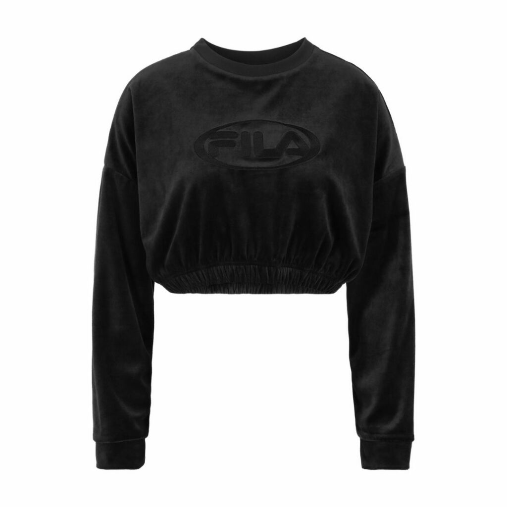 Fila Levala Felpa Velluto Cropped - Black
