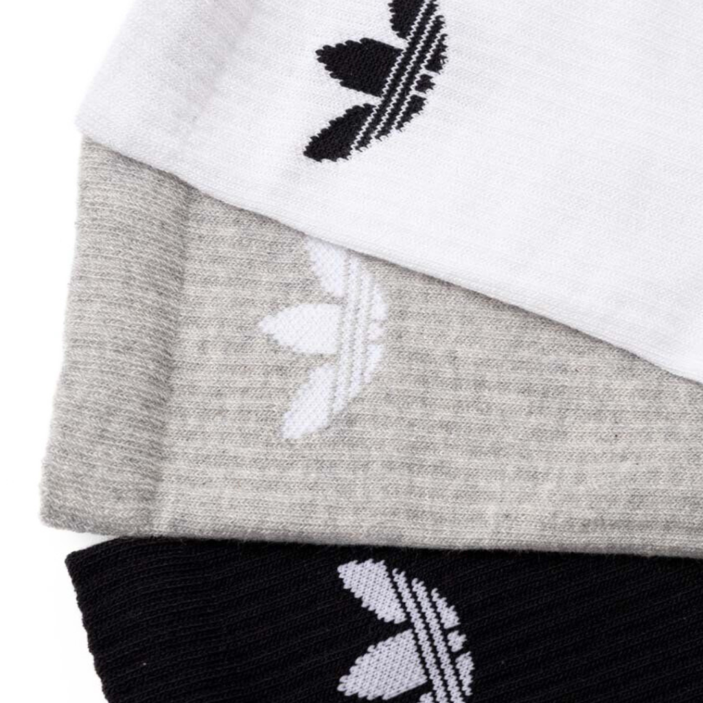 Adidas Calze Trefoil Cushioned (6 paia) - White/Medium Grey Heather/Black - immagine 2