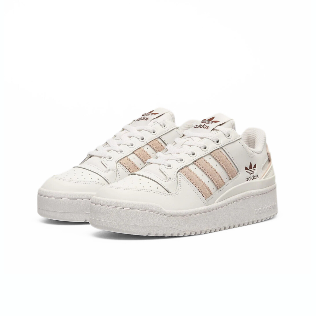 Adidas Forum Bold Stripes - White/ Wonder Taupe/Preloved Brown