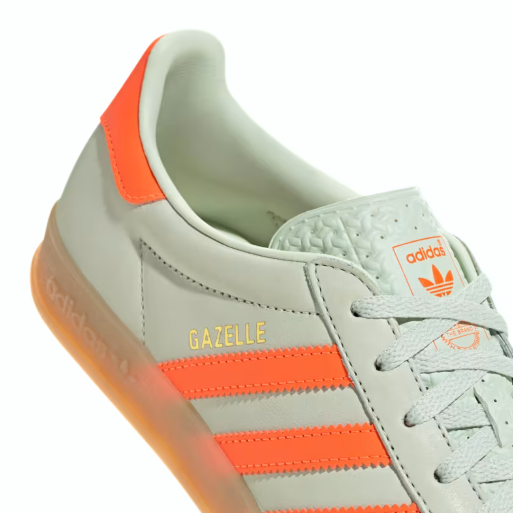 Adidas Gazelle Indoor - Linen Green/Solar Orange/Gum - immagine 5