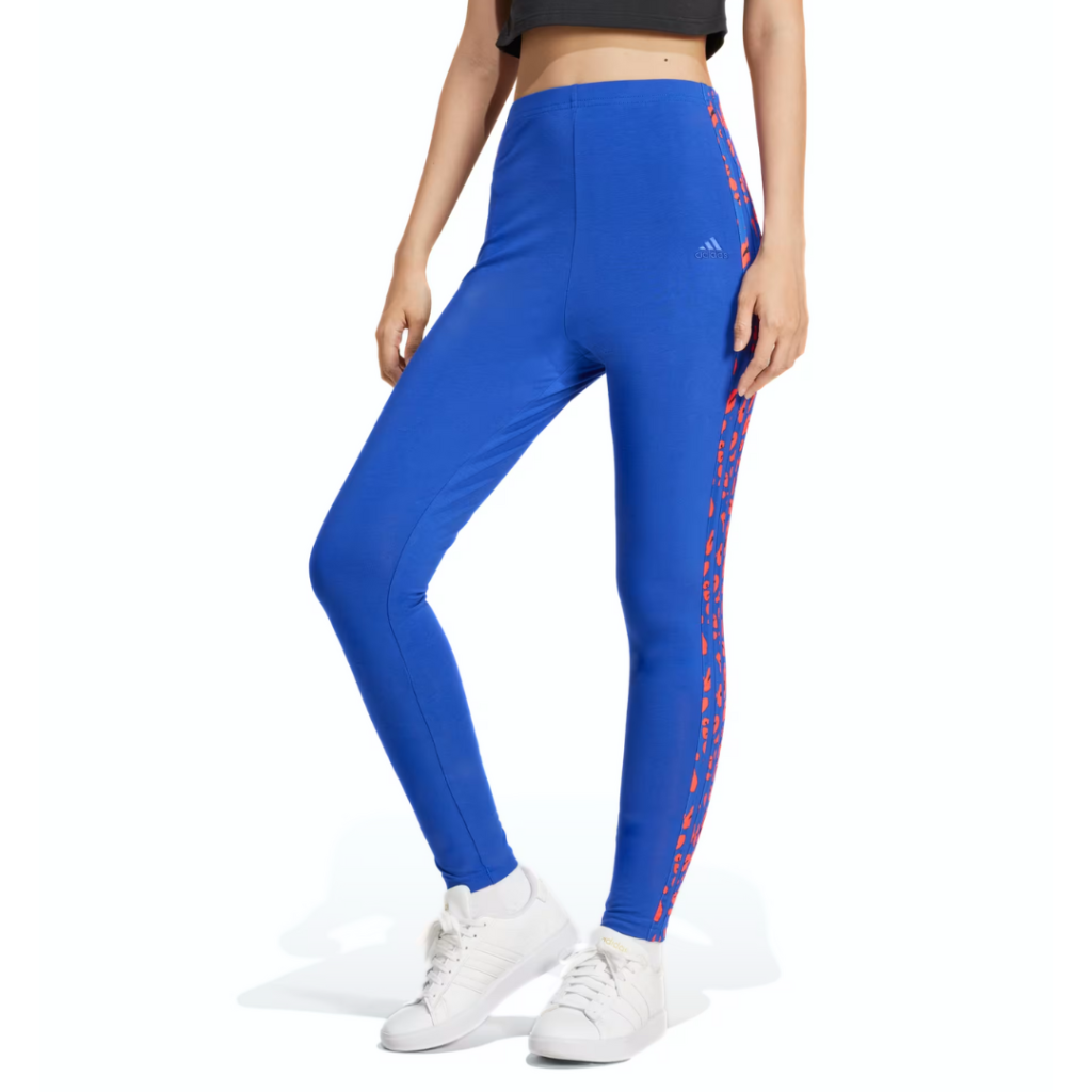 Adidas Leggings Animalier 3-Stripes - Semi Lucid Blue/Red/Black